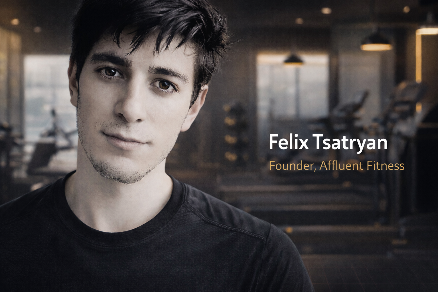 Felix Tsatryan founder portrait for Affluent Fitness